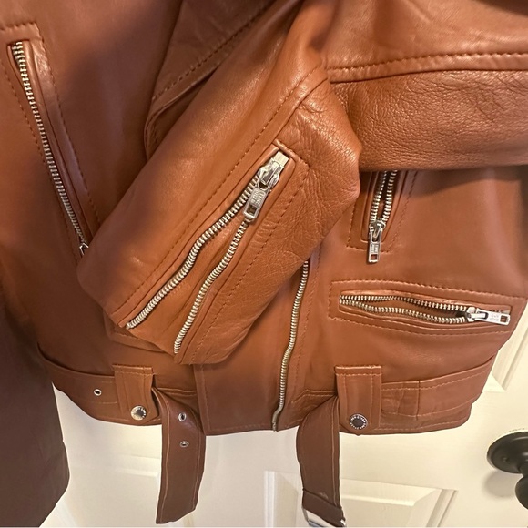 Each x Other Paris Jacket Baya Biker Moto in Brown Leather Size XS - Picture 9 of 9